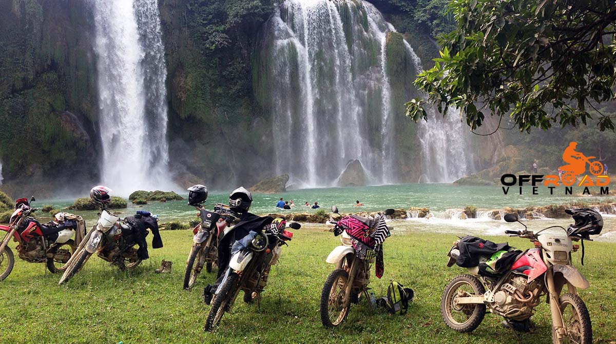 Ban Gioc waterfalls motorbike ride with Motorbike Vietnam Adventure Tours, North-East Ride